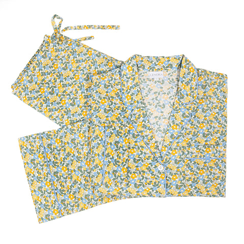 Yellow Liberty Floral Classic Pajama Set