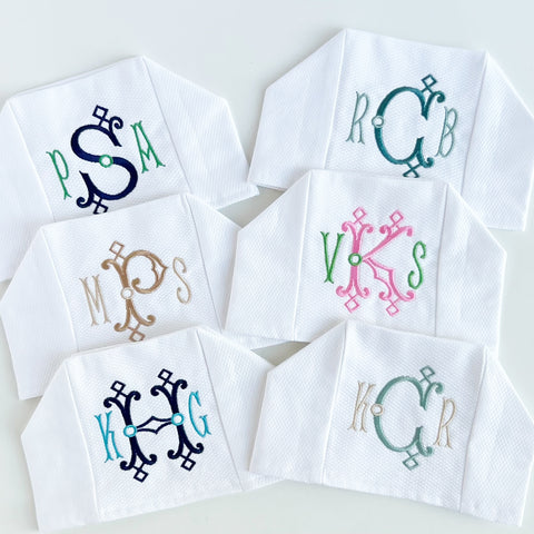 Piqué Tissue Box Cover- White