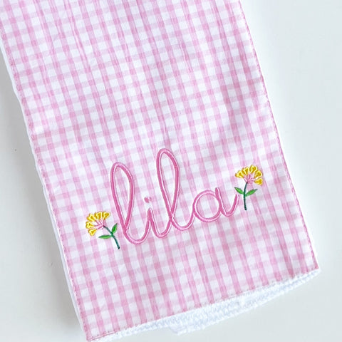Seersucker Check Burp Cloths, by 3Marthas (Two colors)