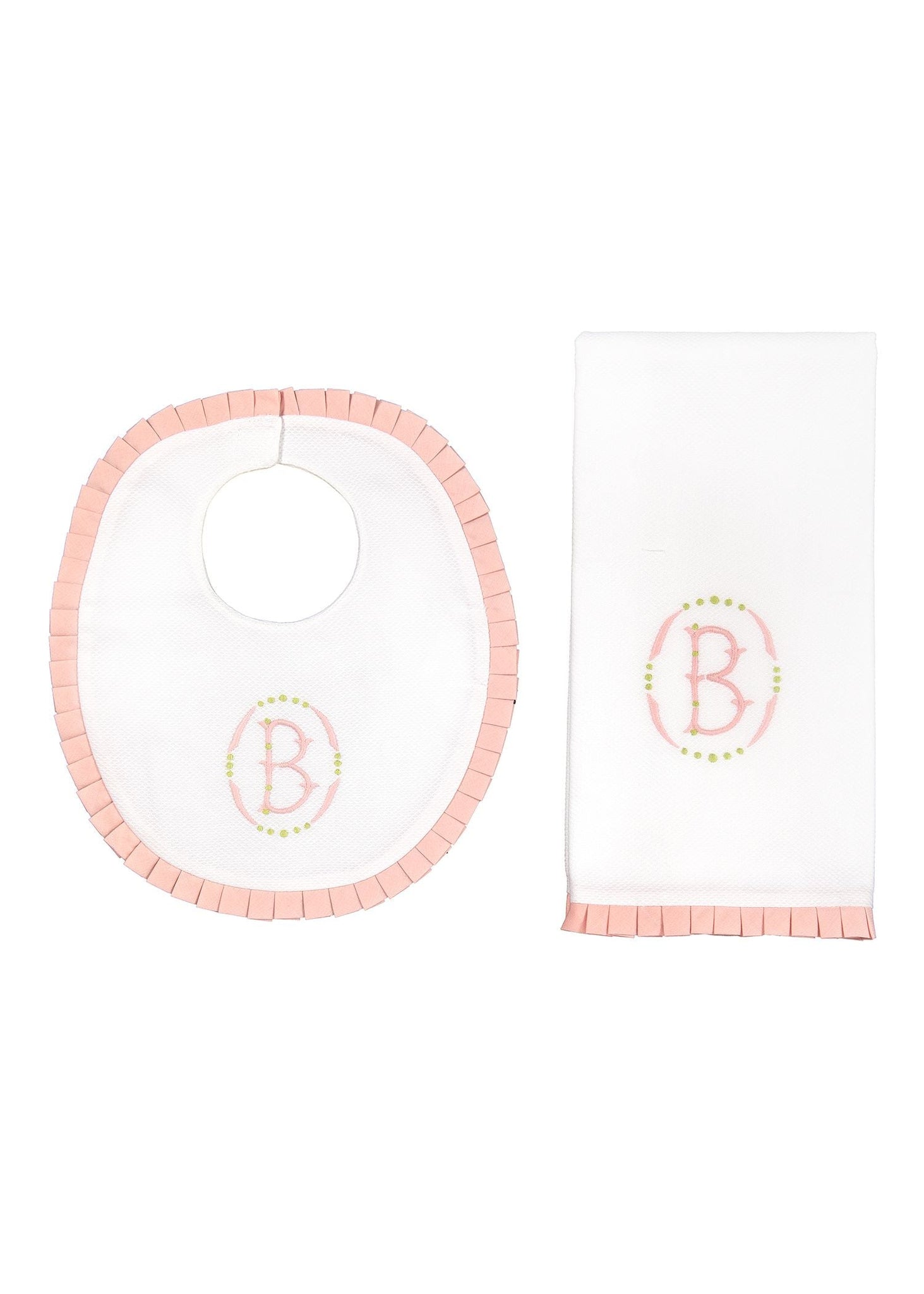 Piqué Bib & Burp Set