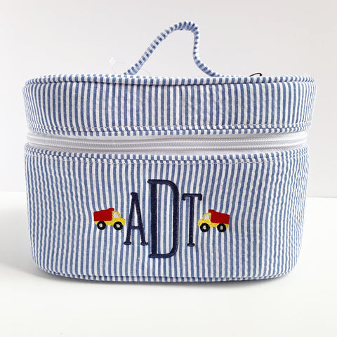 Seersucker Train Case (Various colors)