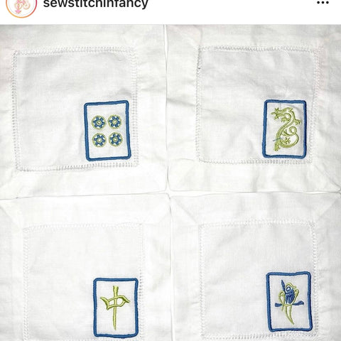 Mahjong Tiles EMBROIDERY Designs