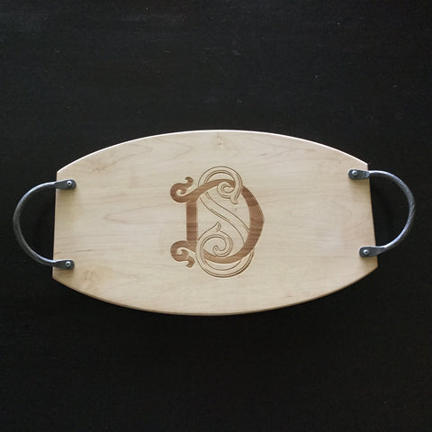 Maple Serving Tray, Engraved.  By 8fd Designs