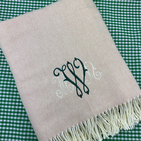 Italian Herringbone Throw (50+ colors)