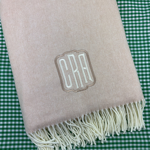 Italian Herringbone Throw (50+ colors)