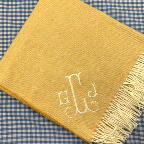 Italian Herringbone Throw (50+ colors)