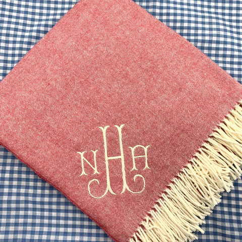 Italian Herringbone Throw (50+ colors)