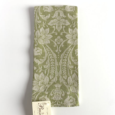 Donna di Coppe Hemstitched Guest Towel, Olive