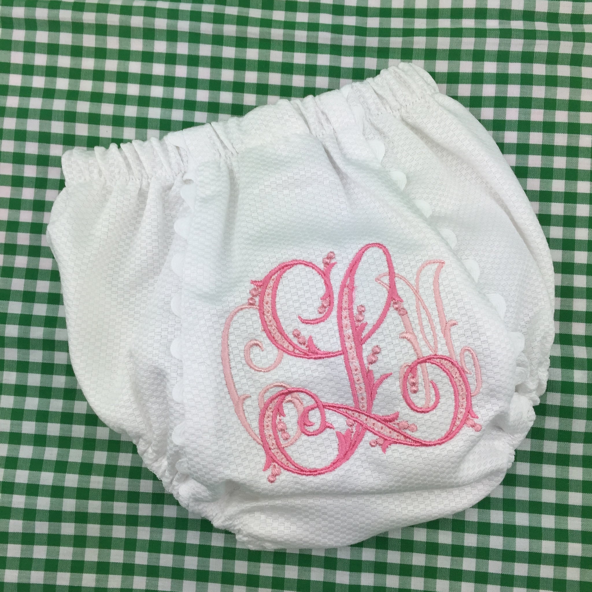 White Piqué Bloomers with Ric Rac Trim (Two colors)