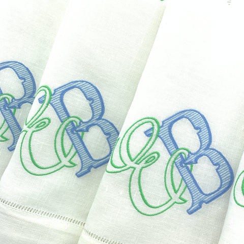 White Hemstitch Dinner Napkins