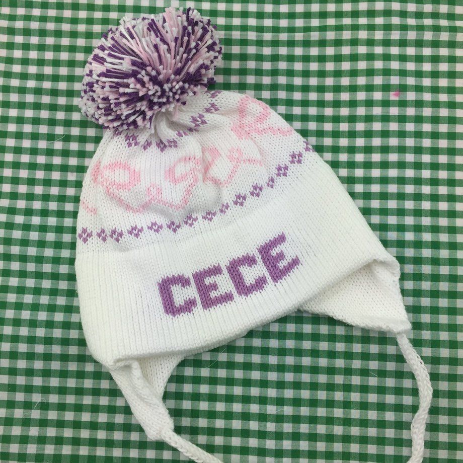 Pom Pom Earflap Hat – Sew Sew Swell