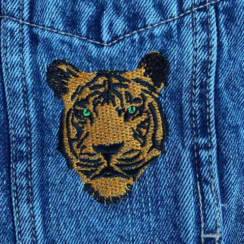Tiger Face Embroidery Design
