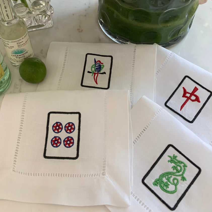Mahjong Cocktail Napkins (Set of four) Sew Sew Swell
