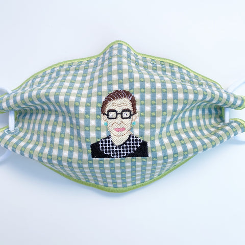 Ruth Bader Ginsburg Embroidery Design (RBG), 2 & 3 inches tall