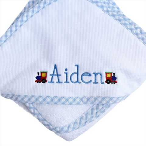 Pique Hooded Towel & Washcloth Set, by 3Marthas (Two colors)
