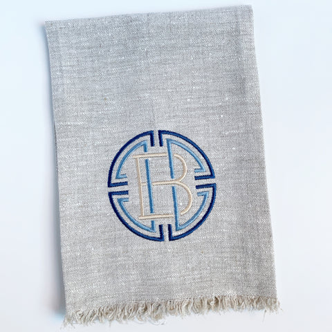 Linen Guest Towel with Frayed Edges (Two colors)