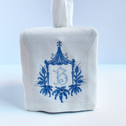 Double Layer Linen Tissue Box Cover (Three colors)