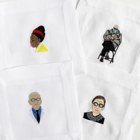 Ruth Bader Ginsburg Embroidery Design (RBG), 2 & 3 inches tall