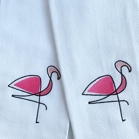 Abstract Flamingo Embroidery Design (4 sizes)