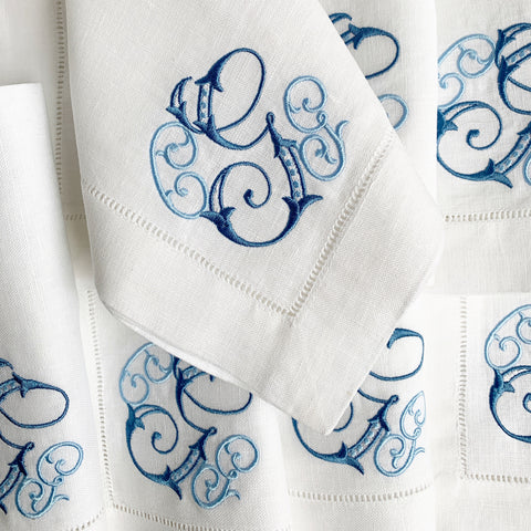 White Hemstitch Dinner Napkins