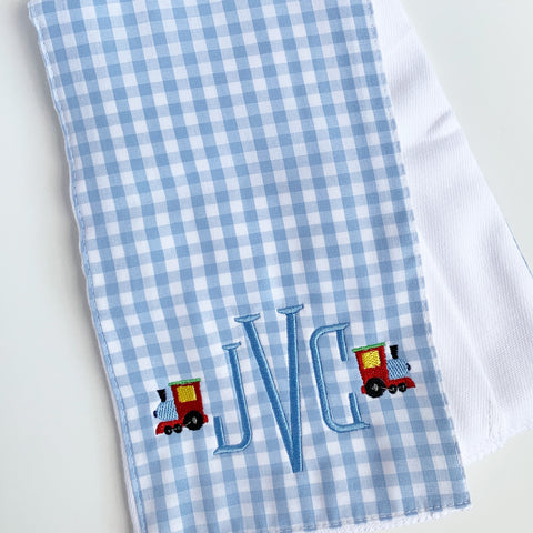 Seersucker Check Burp Cloths, by 3Marthas (Two colors)
