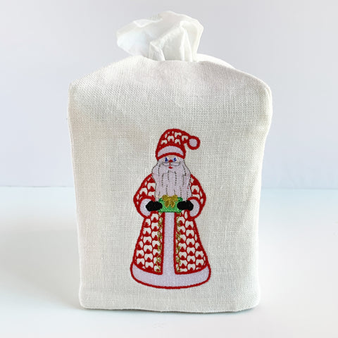 Double Layer Linen Tissue Box Cover (Three colors)