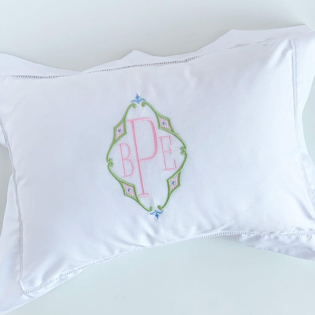 White Hemstitch Boudoir Pillow