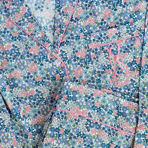 Blueberry Floral Classic Pajama Set