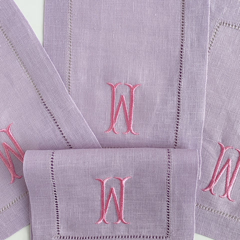 Sferra Festival Linen Oblong Cocktail Napkins, Set of Four.