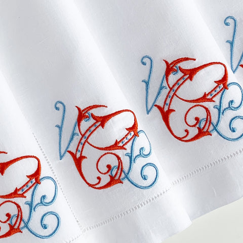White Hemstitch Dinner Napkins
