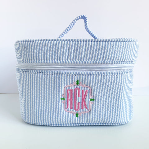 Seersucker Train Case (Various colors)
