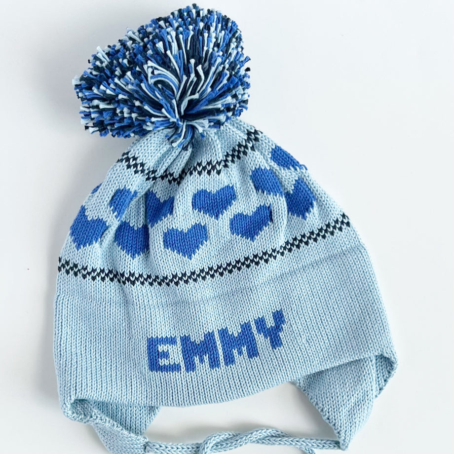Pom Pom Earflap Hat – Sew Sew Swell