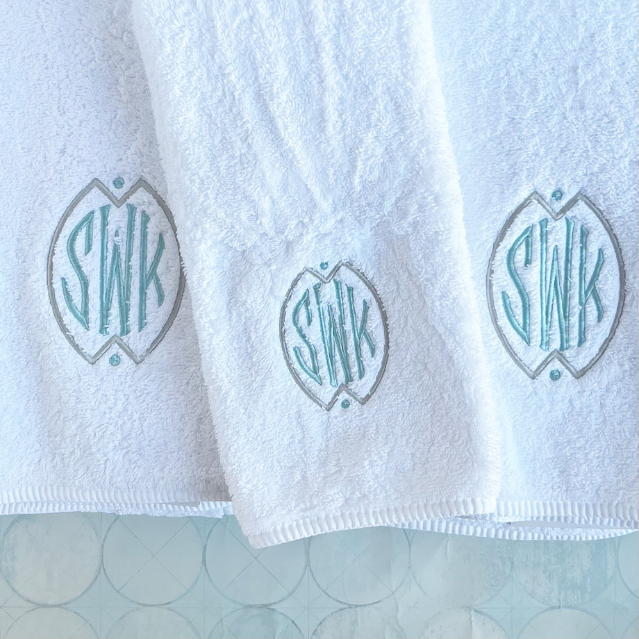 Holiday Personalized Bathroom Hand Towels -Cotton- Embroidered