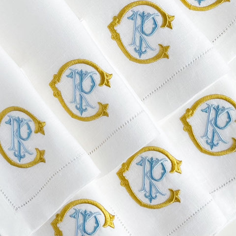 Sferra Festival Linen Dinner Napkins, Set of Four.