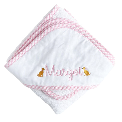 Pique Hooded Towel & Washcloth Set, by 3Marthas (Two colors)