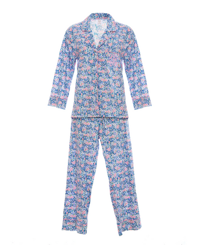 Blueberry Floral Classic Pajama Set