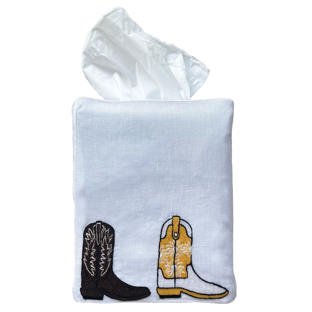 Cowboy Boots Tissue Box Cover