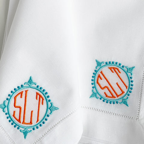 White Hemstitch Dinner Napkins