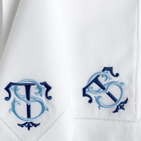 White Hemstitch Dinner Napkins