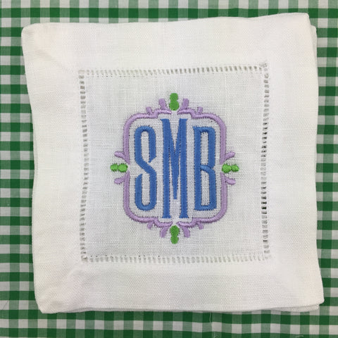 White Linen Cocktail Napkins (Set of four)